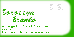 dorottya branko business card